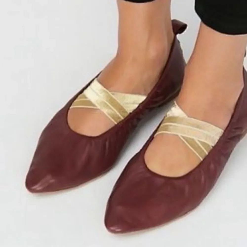 🚨4/$25 Free People Solitaire Pointed Ballet Flats Size 36